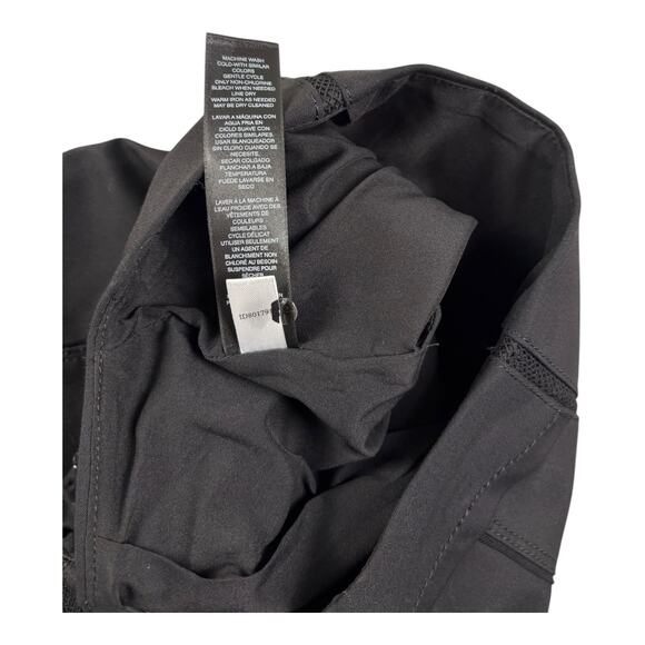 White House Black Market Perfectform Women’s 0‎ Black Pencil Mesh Peep Back Slit - Picture 4 of 7